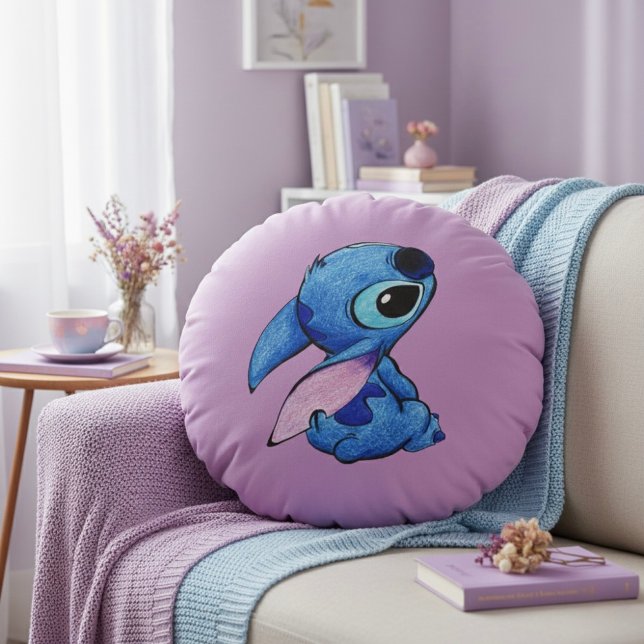 Stitch Round Pillow (Creator Uploaded)