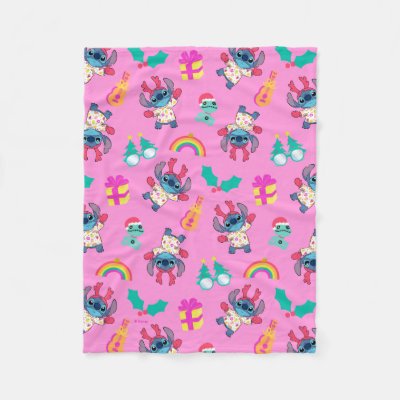 Stitch &amp; Scrump Christmas Pattern Fleece Blanket