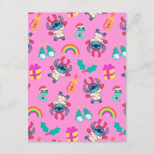 Stitch & Scrump Christmas Pattern Postcard