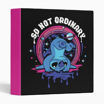 Stitch | So Not Ordinary 3 Ring Binder by LiloAndStitch at Zazzle