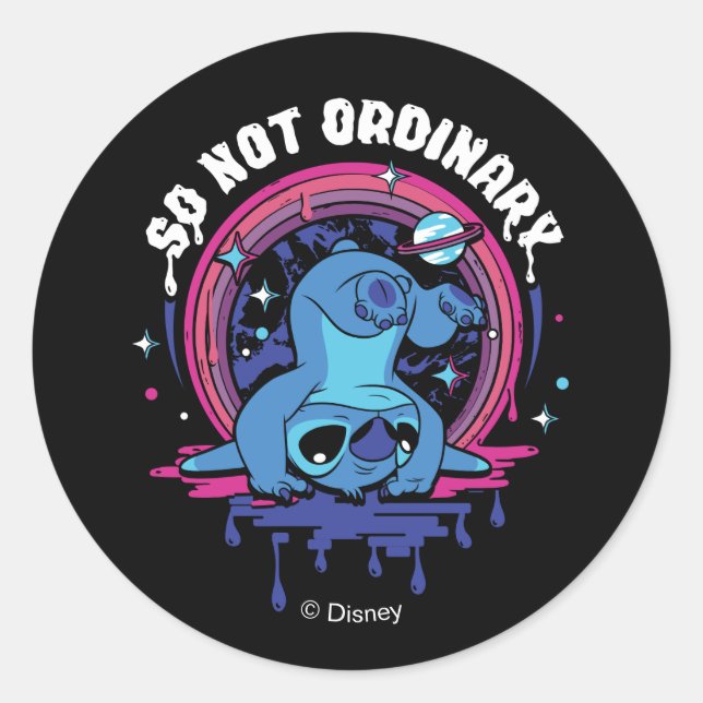 Stitch | So Not Ordinary Classic Round Sticker (Front)