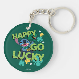 Stitch St. Patrick's Day - Happy Go Lucky Keychain