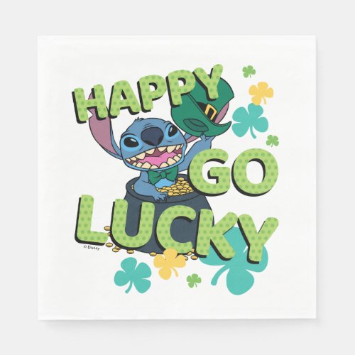 Stitch  St Patricks Day _ Happy Go Lucky Napkins