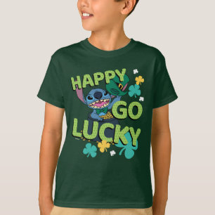 Stitch St. Patrick's Day - Happy Go Lucky T-Shirt