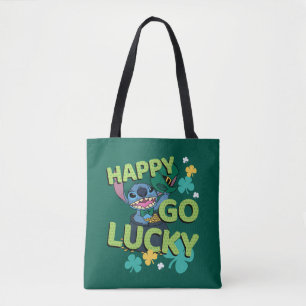 Stitch   St. Patrick's Day - Happy Go Lucky Tote Bag