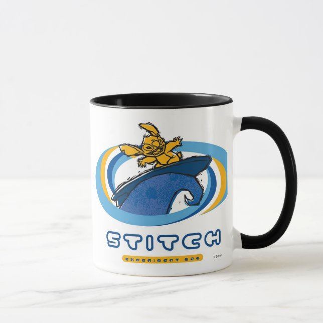 Stitch Surfing Mug (Right)