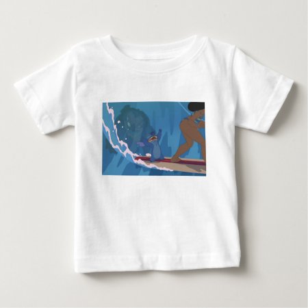 Stitch Surfing Scene Baby T-shirt