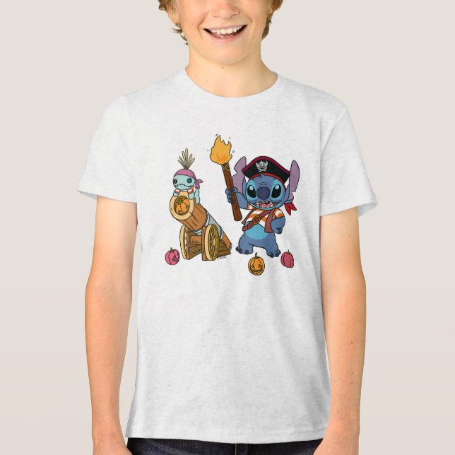 Stitch the Pirate - A Swashbuckling Adventure! Tri-Blend Shirt (Front)
