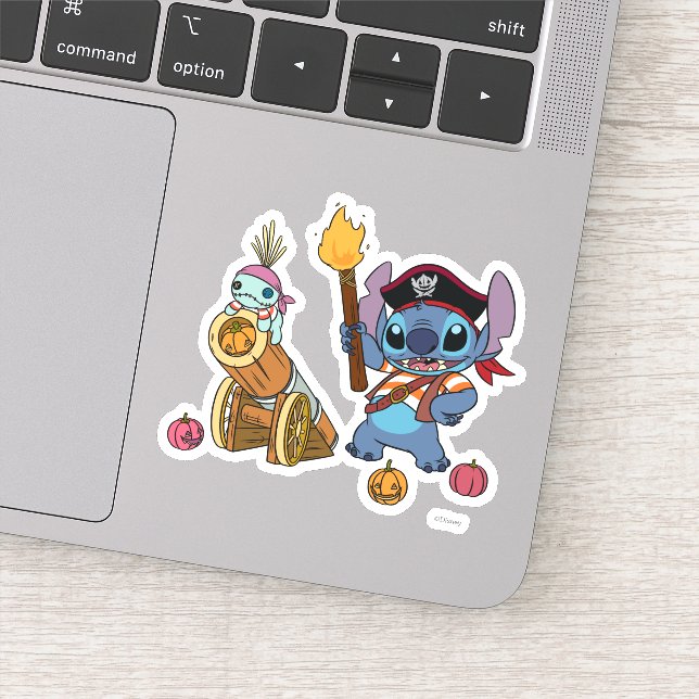 Stitch the Pirate Sticker (Detail)