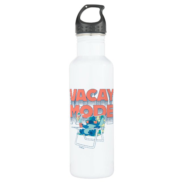 Stitch | Vacay Mode Stainless Steel Water Bottle (Front)