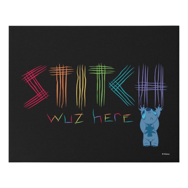Stitch Was Here Faux Canvas Print (Front)