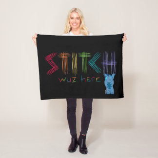 Stitch Was Here Fleece Blanket