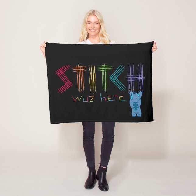 Stitch Was Here Fleece Blanket (In Situ)