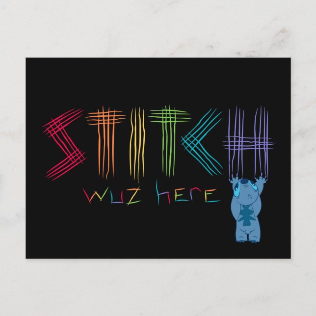 Stitch Was Here Postcard (Front)