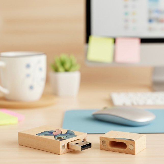 Stitch Wood Flash Drive (Creator Uploaded)