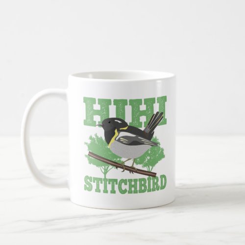 Stitchbird Hihi New Zealand Bird Coffee Mug