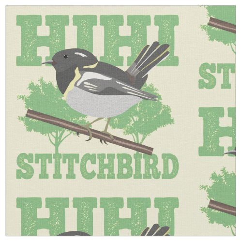 Stitchbird Hihi New Zealand Bird Fabric