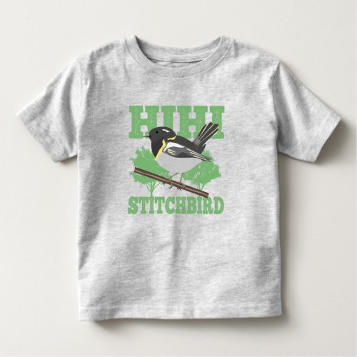 Stitchbird Hihi New Zealand Bird Toddler T_shirt
