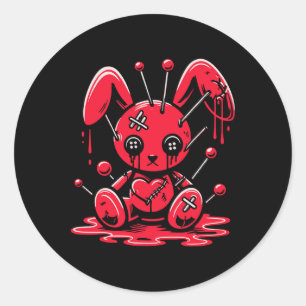 Stitched Bunny Rabbit Pastel Goth Anime Kawaii Got Classic Round Sticker