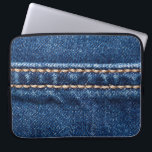 Stitched denim: closeup jeans texture. laptop sleeve<br><div class="desc">Blue denim texture with stitch line closeup, Jeans background
Jeans' texture, stitches and blue. Denim's charm, closeup and true.
Blue denim texture with stitch line closeup for a jeans background.
jeans, denim, seam, background, pattern, white, blue, textures, of, fabric, old, stone, yellow, textile, clothing, cotton, fiber, indigo, woven, material</div>