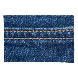 Stitched denim: closeup jeans texture. pillow case