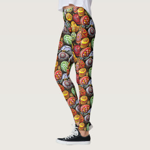 Stitched Easter Eggs Leggings