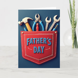 Stitched Fabric Fathers Day Card