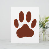 Stitched Felt Dog Paw Print (Standing Front)