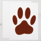 Stitched Felt Dog Paw Print (Front/Back)