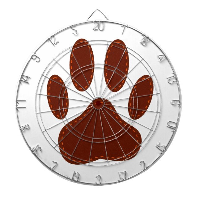 Stitched Felt Dog Paw Print Dart Board (Front)