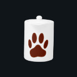 Stitched Felt Dog Paw Print Teapot<br><div class="desc">A dog paw print made of stitched felt. All digital design.</div>