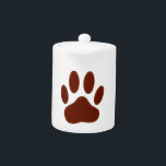 Stitched Felt Dog Paw Print Teapot<br><div class="desc">A dog paw print made of stitched felt. All digital design.</div>
