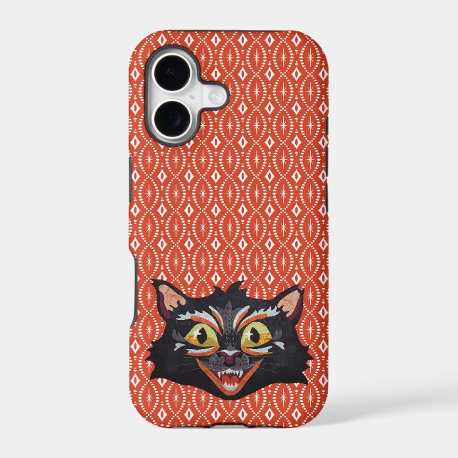 Stitched Halloween Cat Iphone Case (Back)