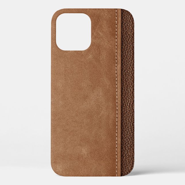 Stitched leather: gray, black background. Case-Mate iPhone case (Back)