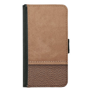 Stitched leather: gray, black background. samsung galaxy s5 wallet case