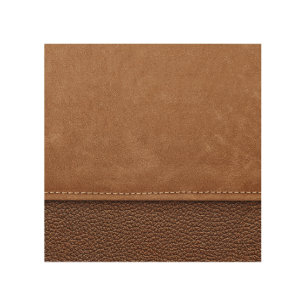 Stitched leather: gray, black background. wood wall art