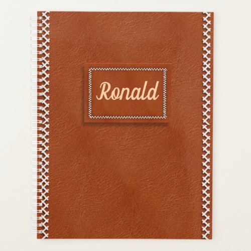 Stitched Leather Personalized Planner