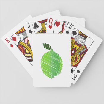 Stitched Lime Design Playing Cards by Egg_Tooth at Zazzle