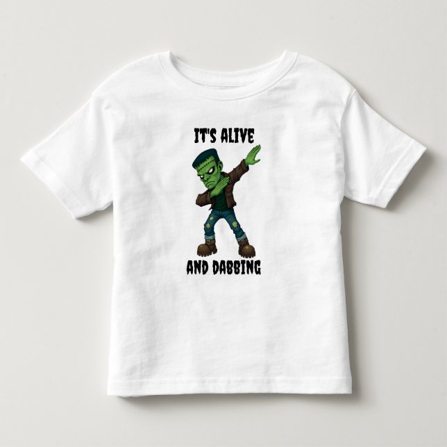 Stitched Monster is alive and dabs for Halloween Toddler T-shirt (Front)