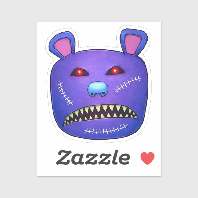 Stitched Nightmare Bear Sticker (Sheet)