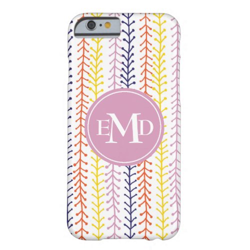 Stitched Pattern Monogram Barely There iPhone 6 Case