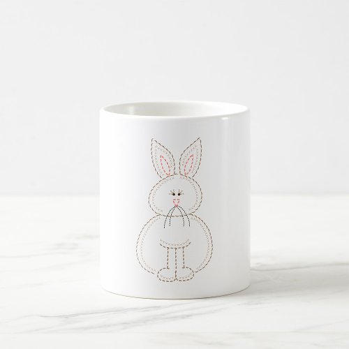 Stitched Rabbit Coffee Mug