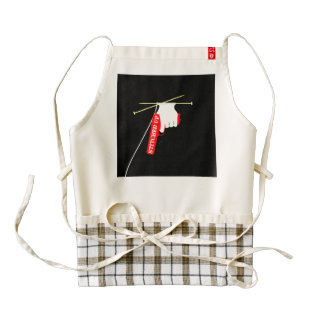 Stitched Up Knitted Gun Zazzle HEART Apron