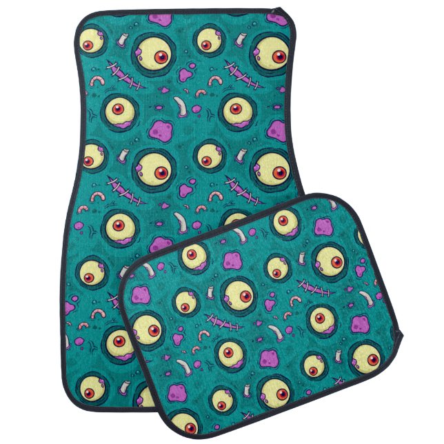 Stitches The One Eye Monster Pattern Car Floor Mat (Set)