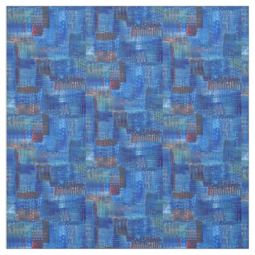 Stitching Patchwork Blue Indigo Sashiko Boro Art Fabric