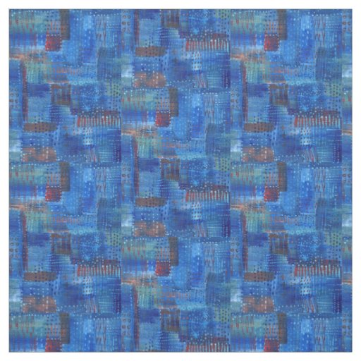 Stitching Patchwork Blue Indigo Sashiko Boro Art Fabric