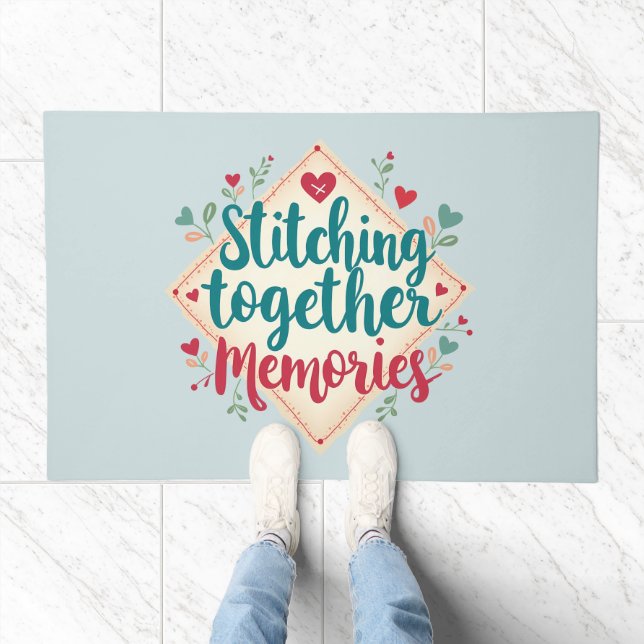 Stitching Together Memories Embroidery Art Doormat (Indoor)