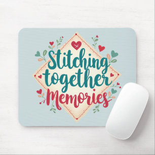 Stitching Together Memories Embroidery Art Mouse Pad