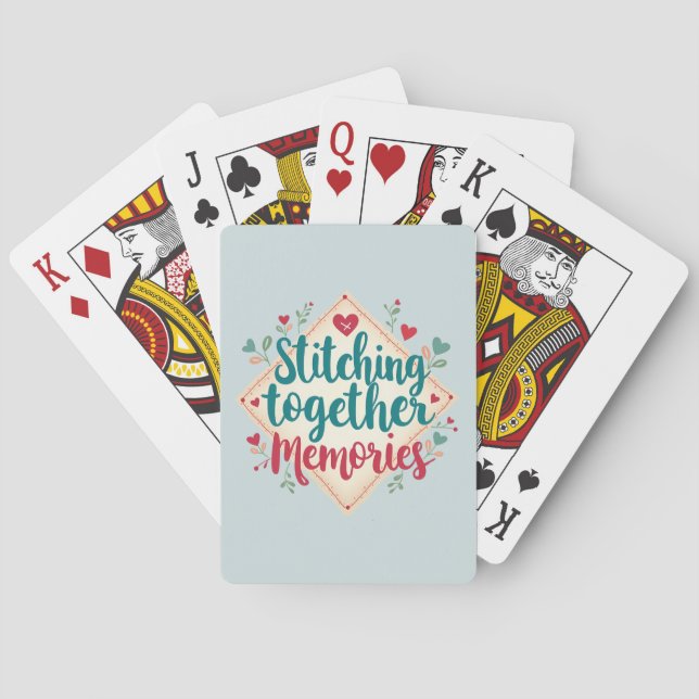 Stitching Together Memories Embroidery Art Poker Cards (Back)
