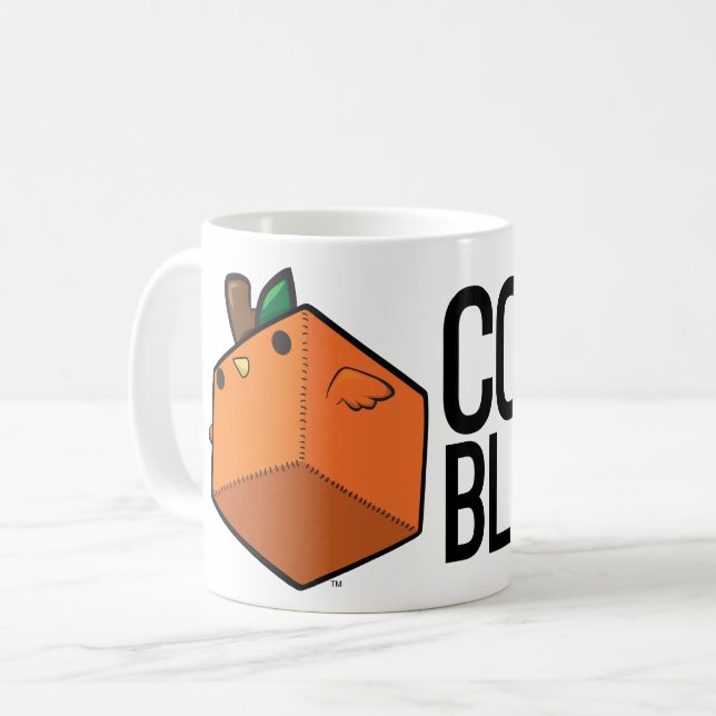 Stitchmind's Mighty Cockblock fruity orange Mug (Front Left)